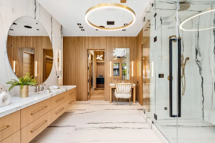 Modern remodeled bathroom