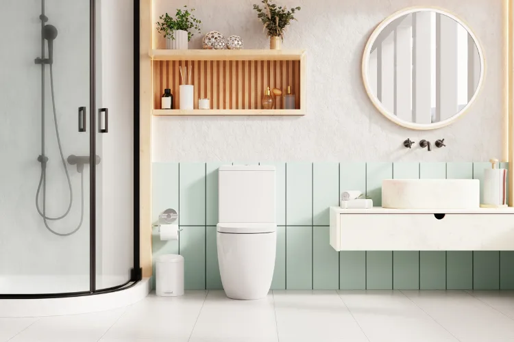 Modern walk-in shower